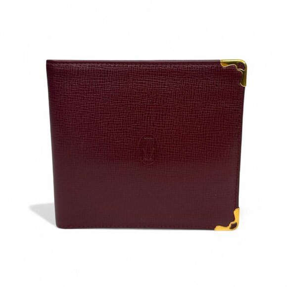 Cartier Burgundy Calfskin Leather Bifold Wallet - Picture 1 of 8